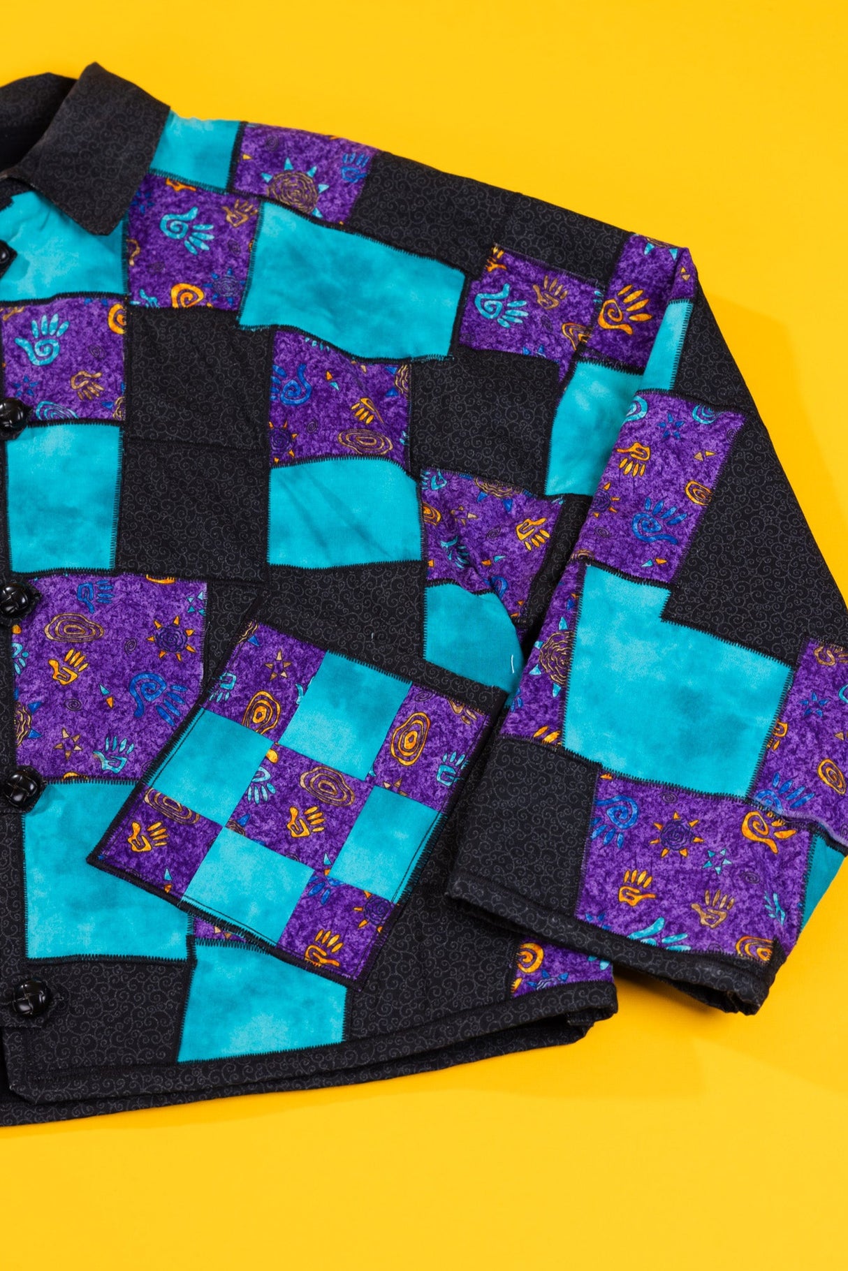 Vintage 90s Retro Patchwork Jacket