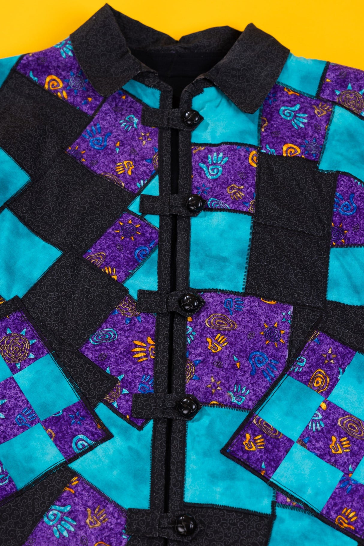 Vintage 90s Retro Patchwork Jacket