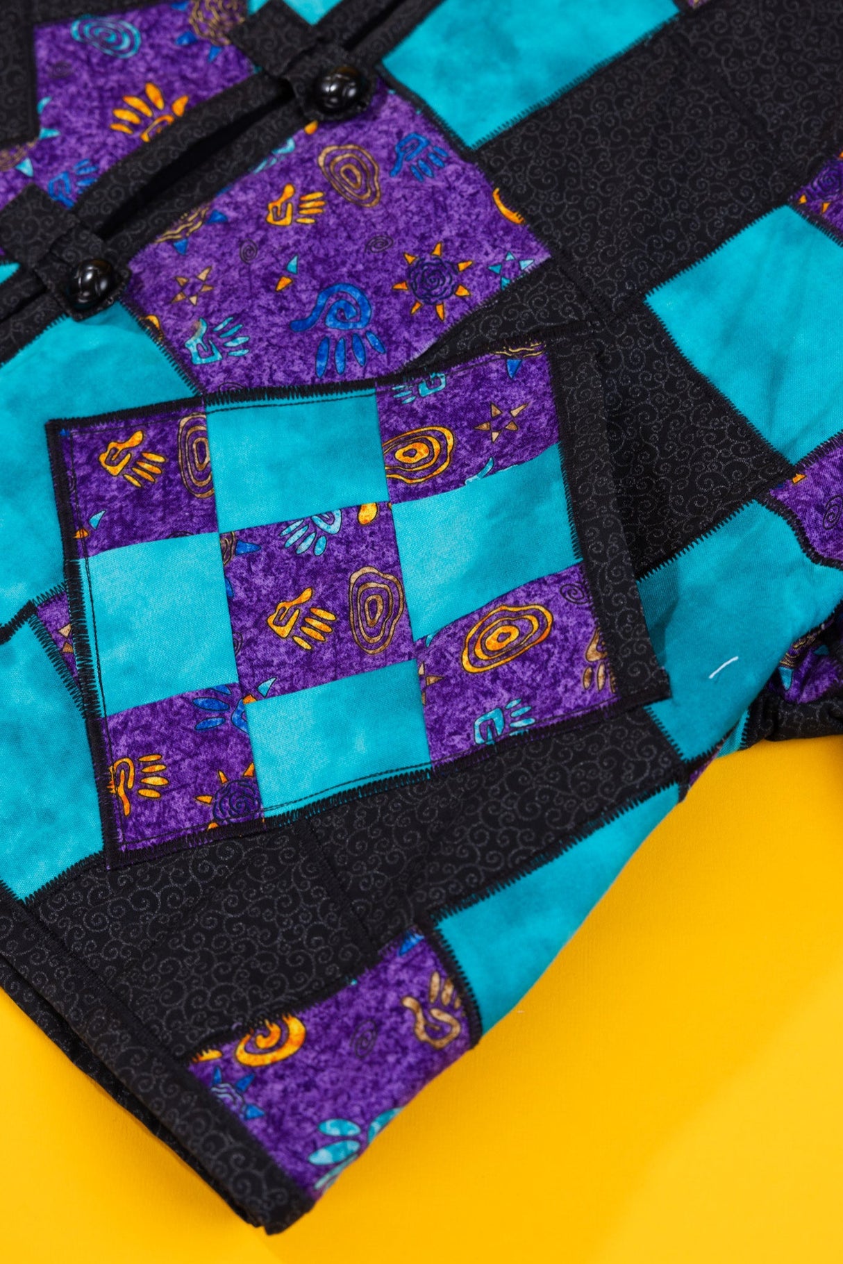 Vintage 90s Retro Patchwork Jacket