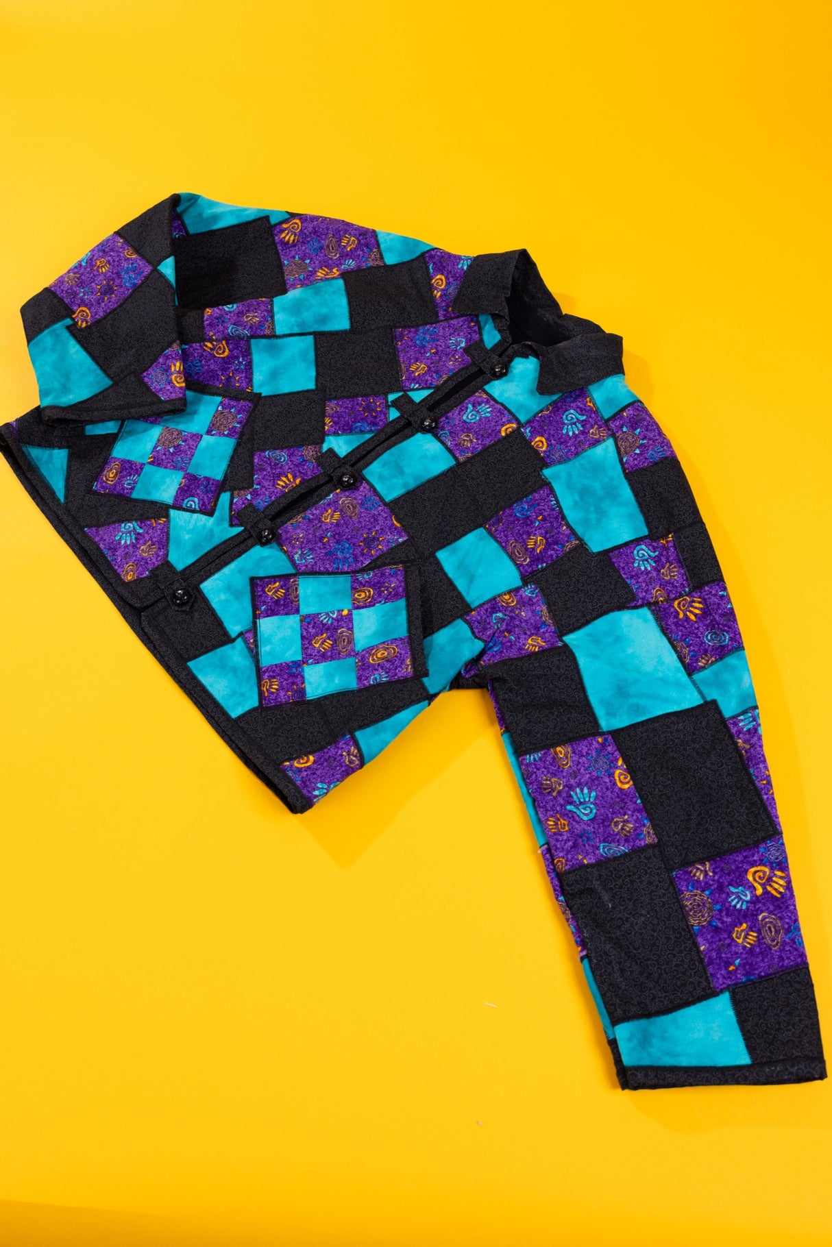 Vintage 90s Retro Patchwork Jacket