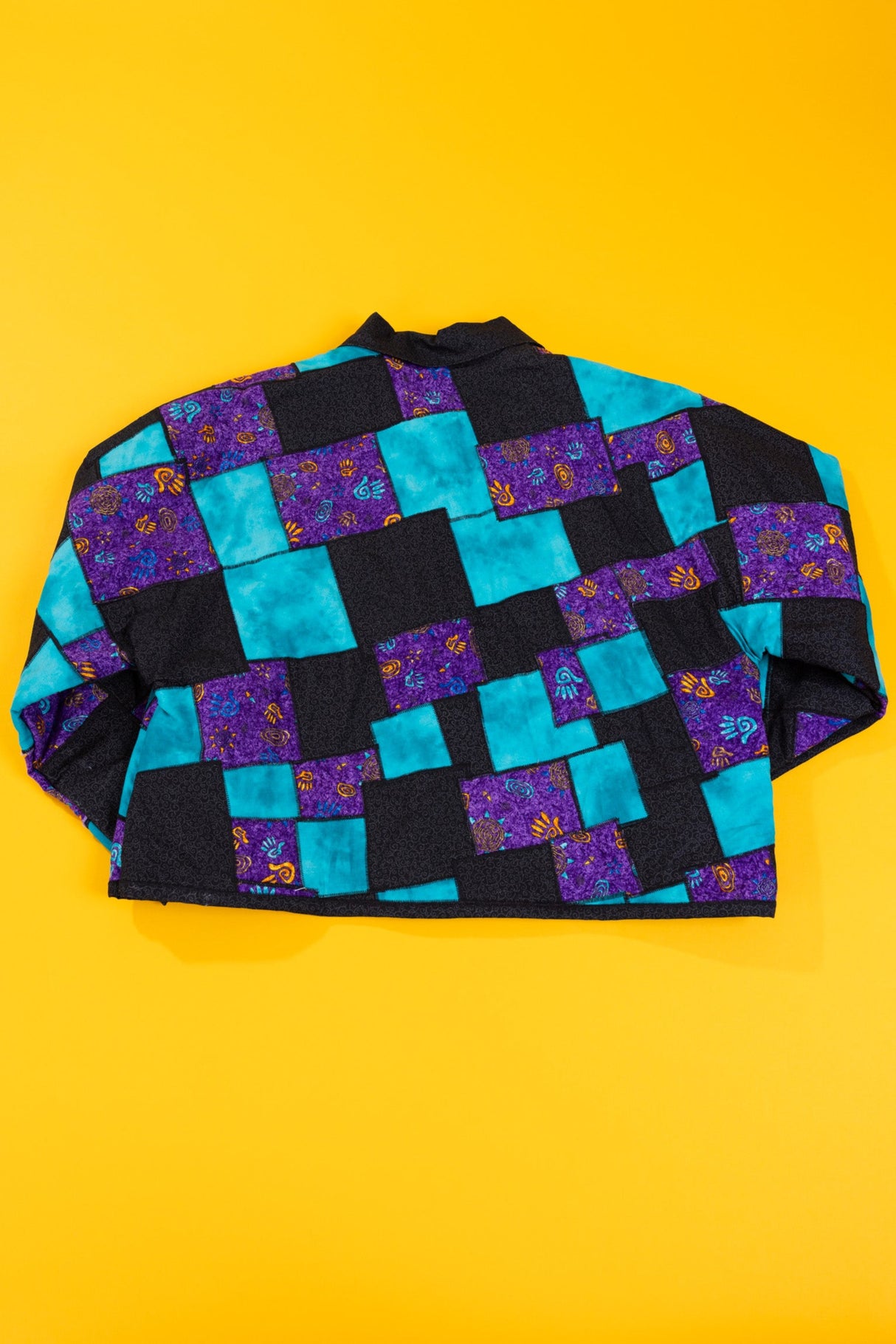 Vintage 90s Retro Patchwork Jacket