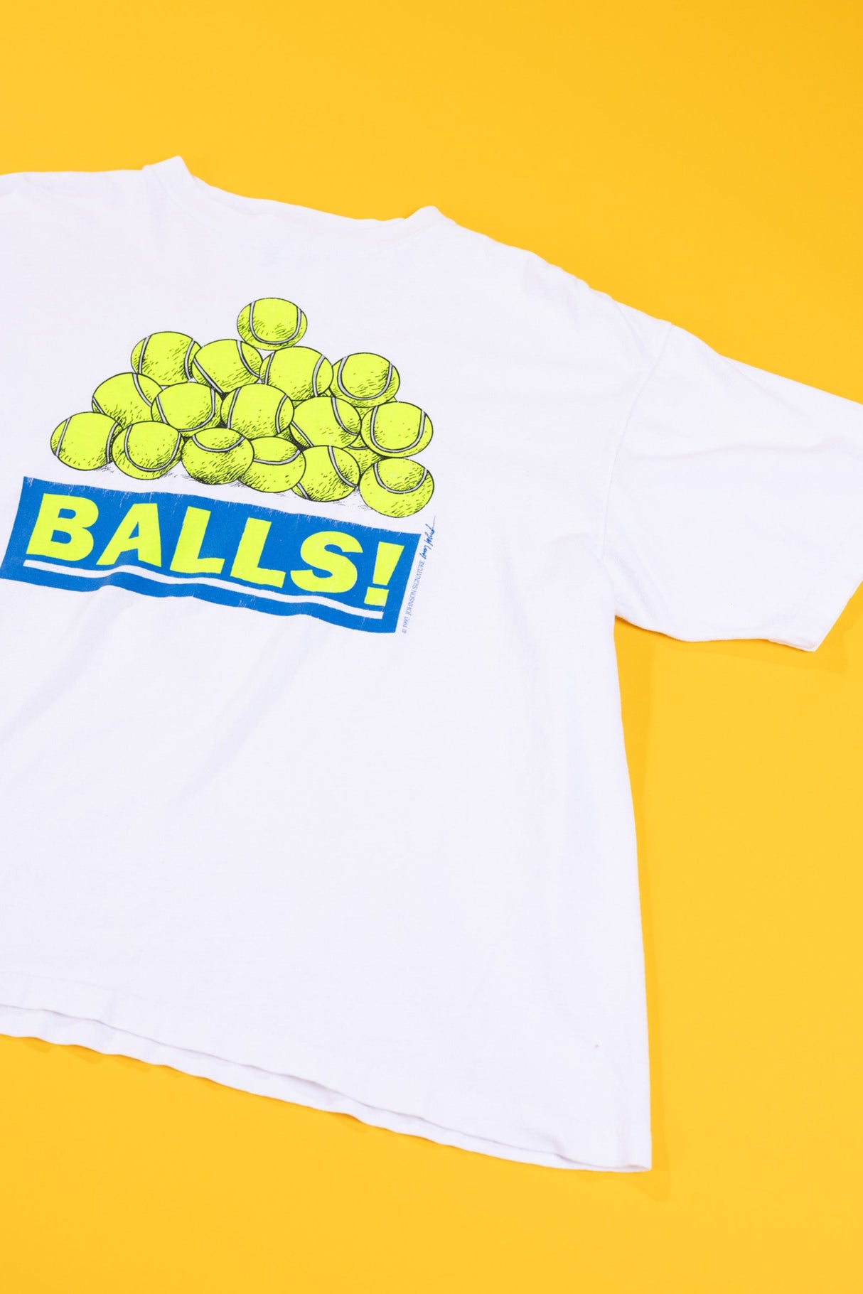 Vintage 1993 Balls Johnson Signature Tennis Crop Top