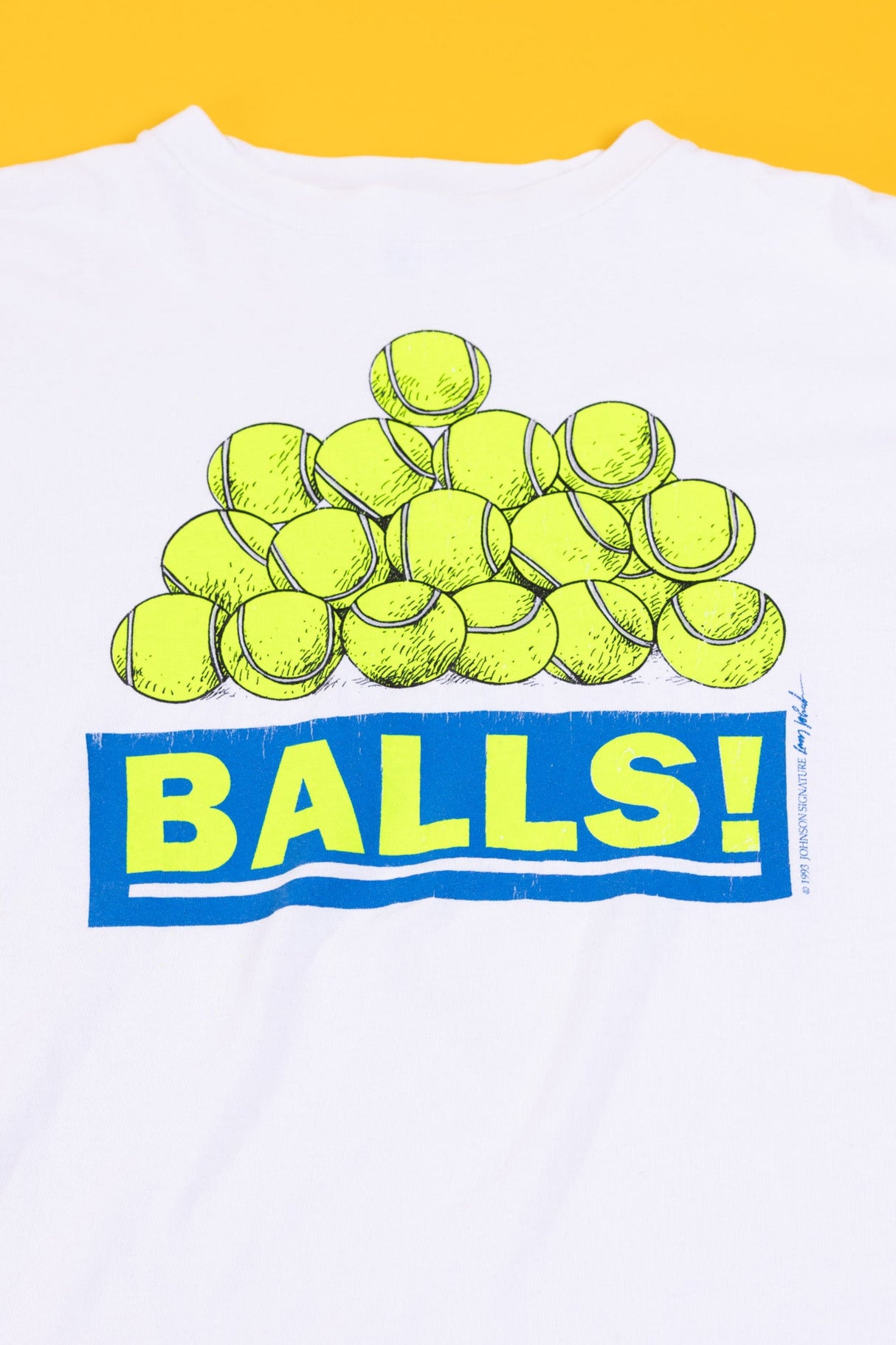 Vintage 1993 Balls Johnson Signature Tennis Crop Top