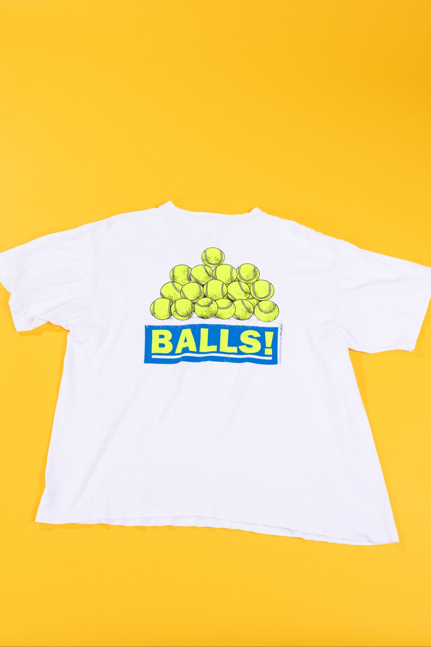 Vintage 1993 Balls Johnson Signature Tennis Crop Top