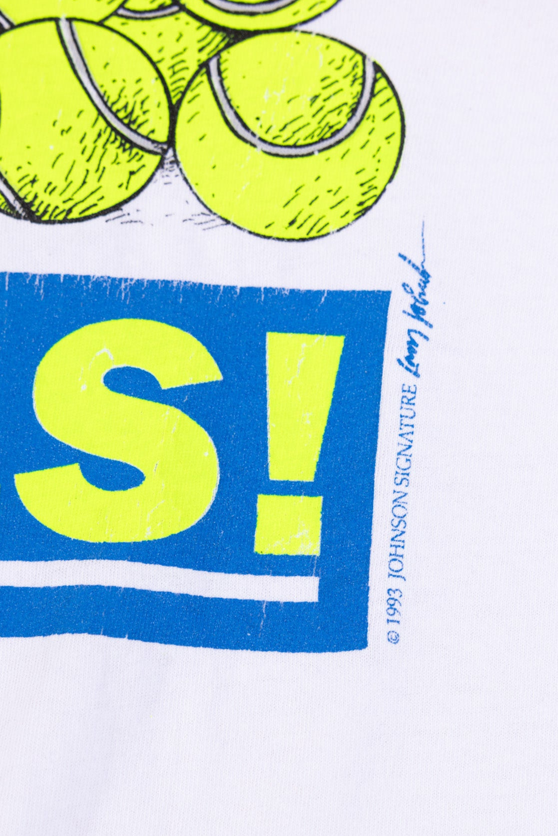 Vintage 1993 Balls Johnson Signature Tennis Crop Top