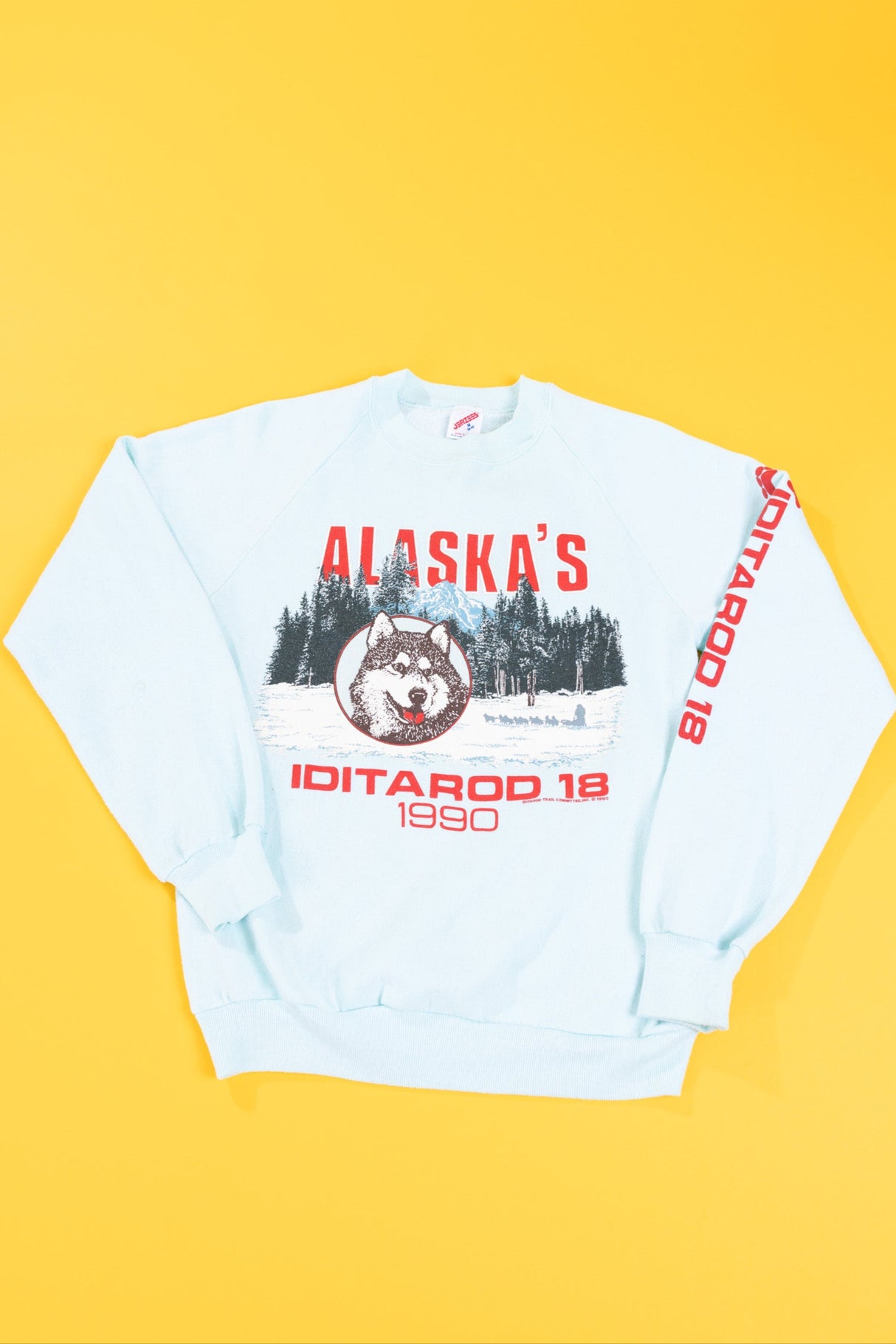 Vintage 1990 Alaska's Iditarod 18 Sled Dog Race Crewneck