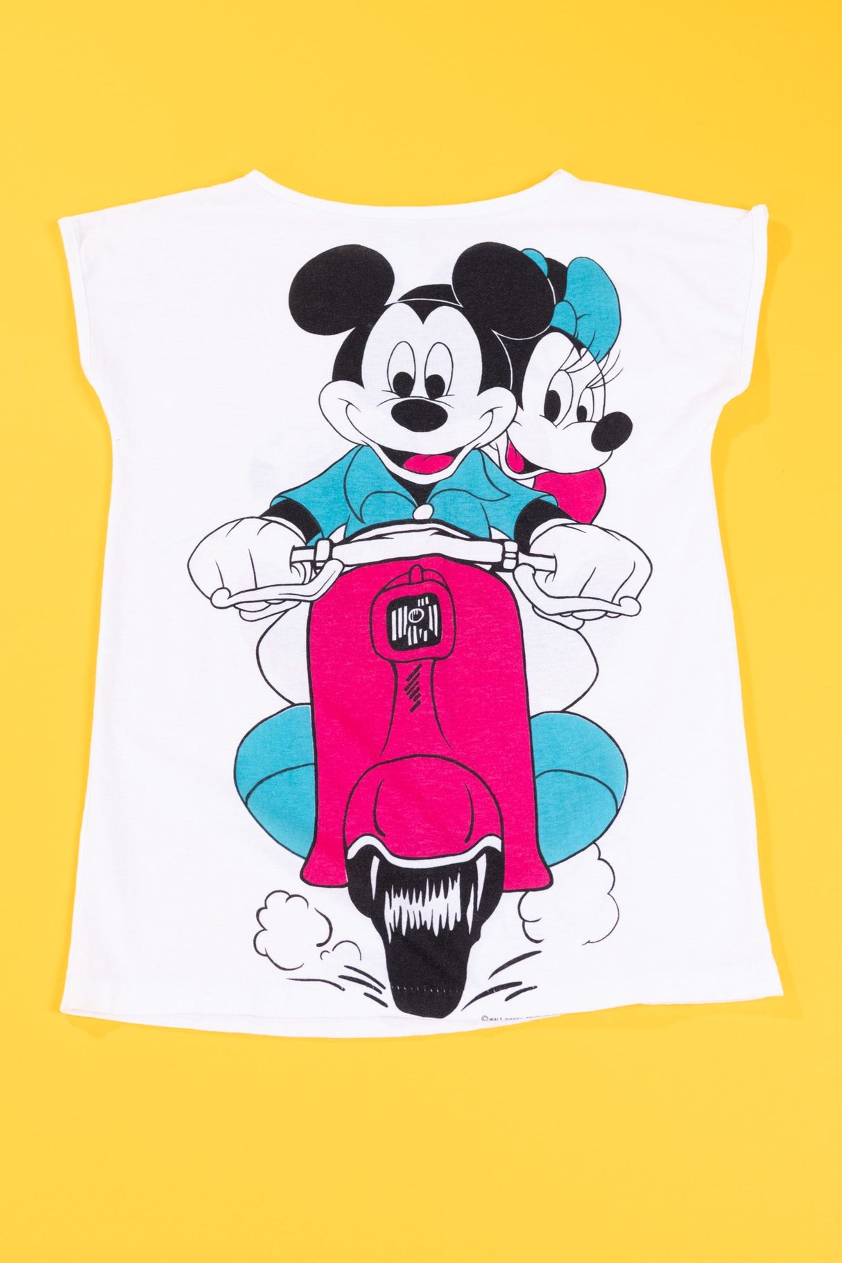 Vintage 80s Mickey and Minnie Scooter Shirt