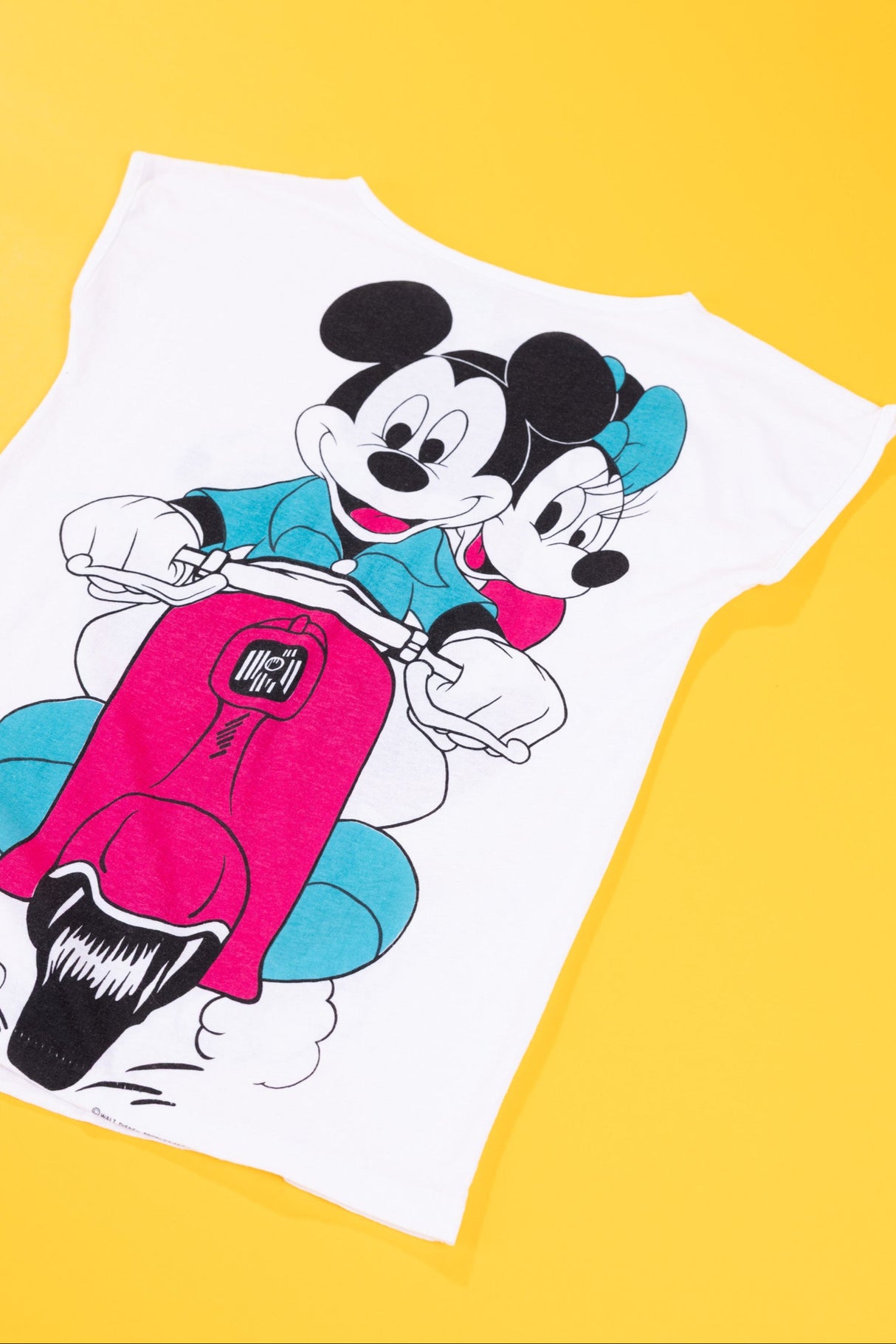 Vintage 80s Mickey and Minnie Scooter Shirt