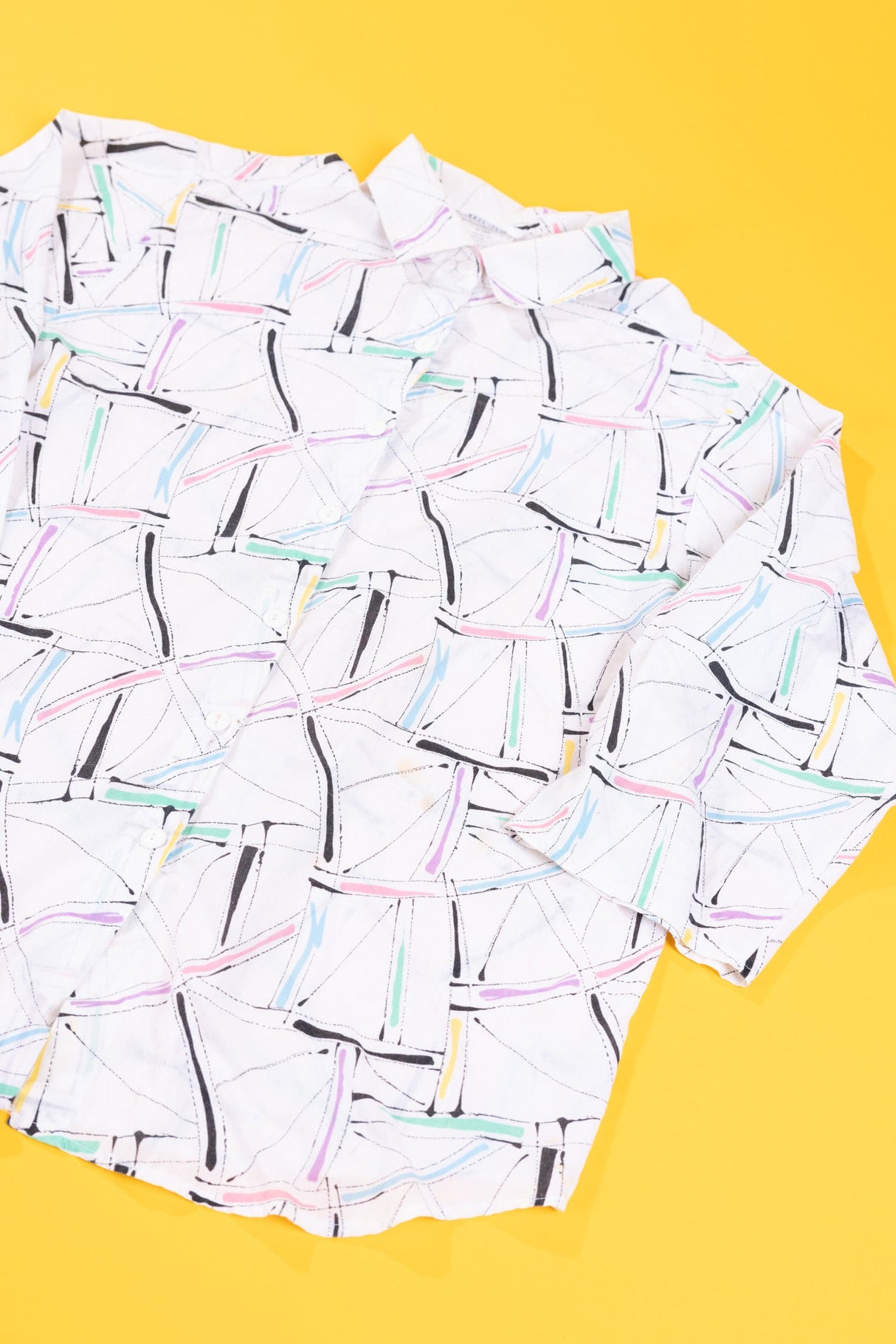 Vintage 80s Donnkenny Retro Long Sleeve Button Up