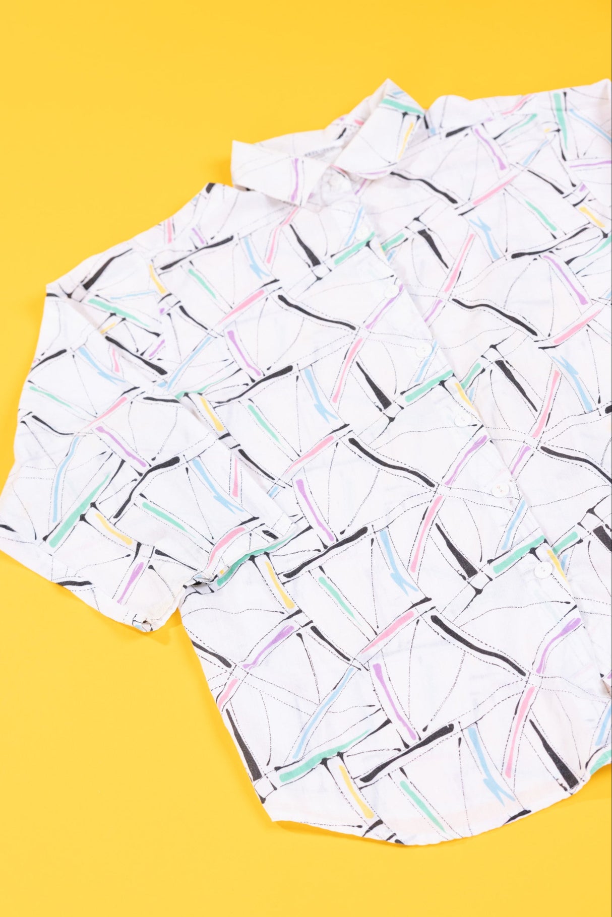 Vintage 80s Donnkenny Retro Long Sleeve Button Up