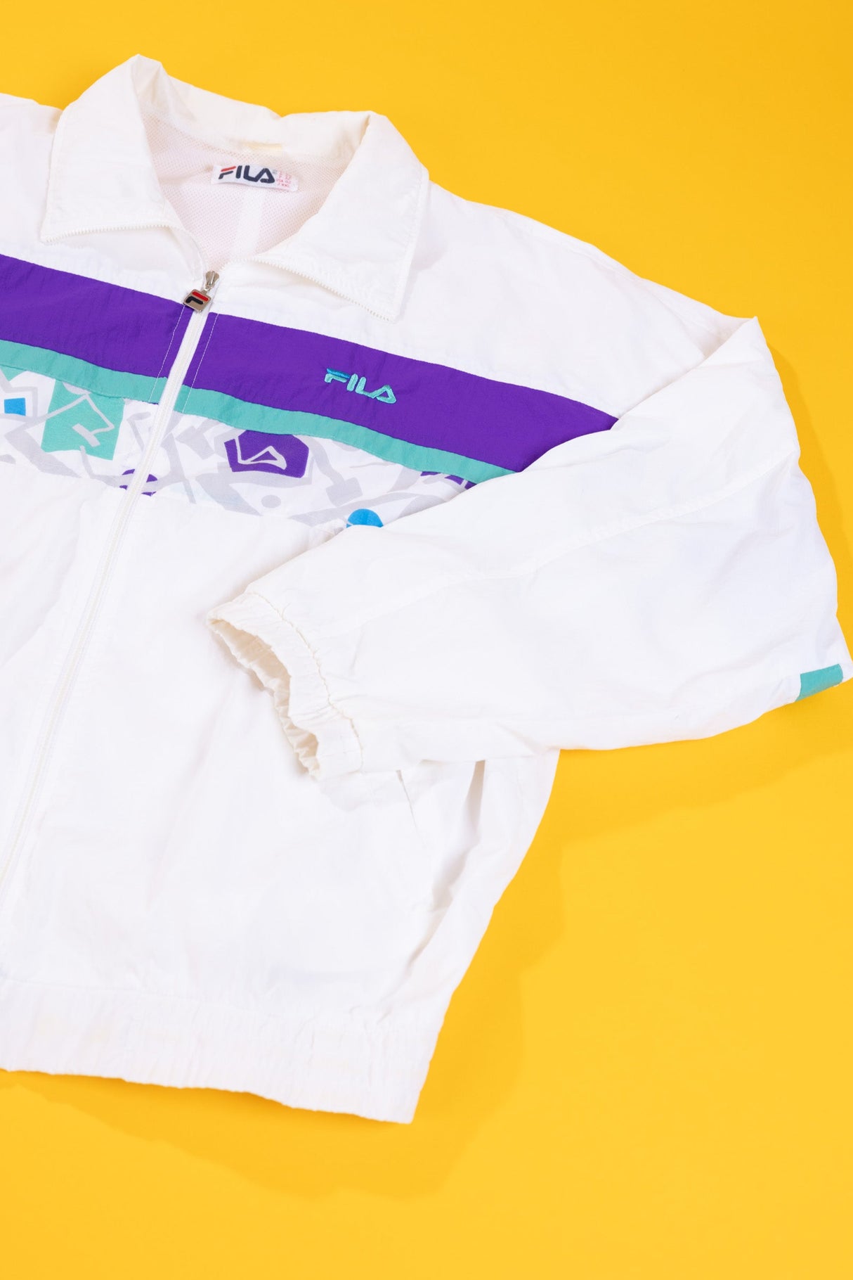 Vintage 90s Fila Floral Windbreaker Jacket