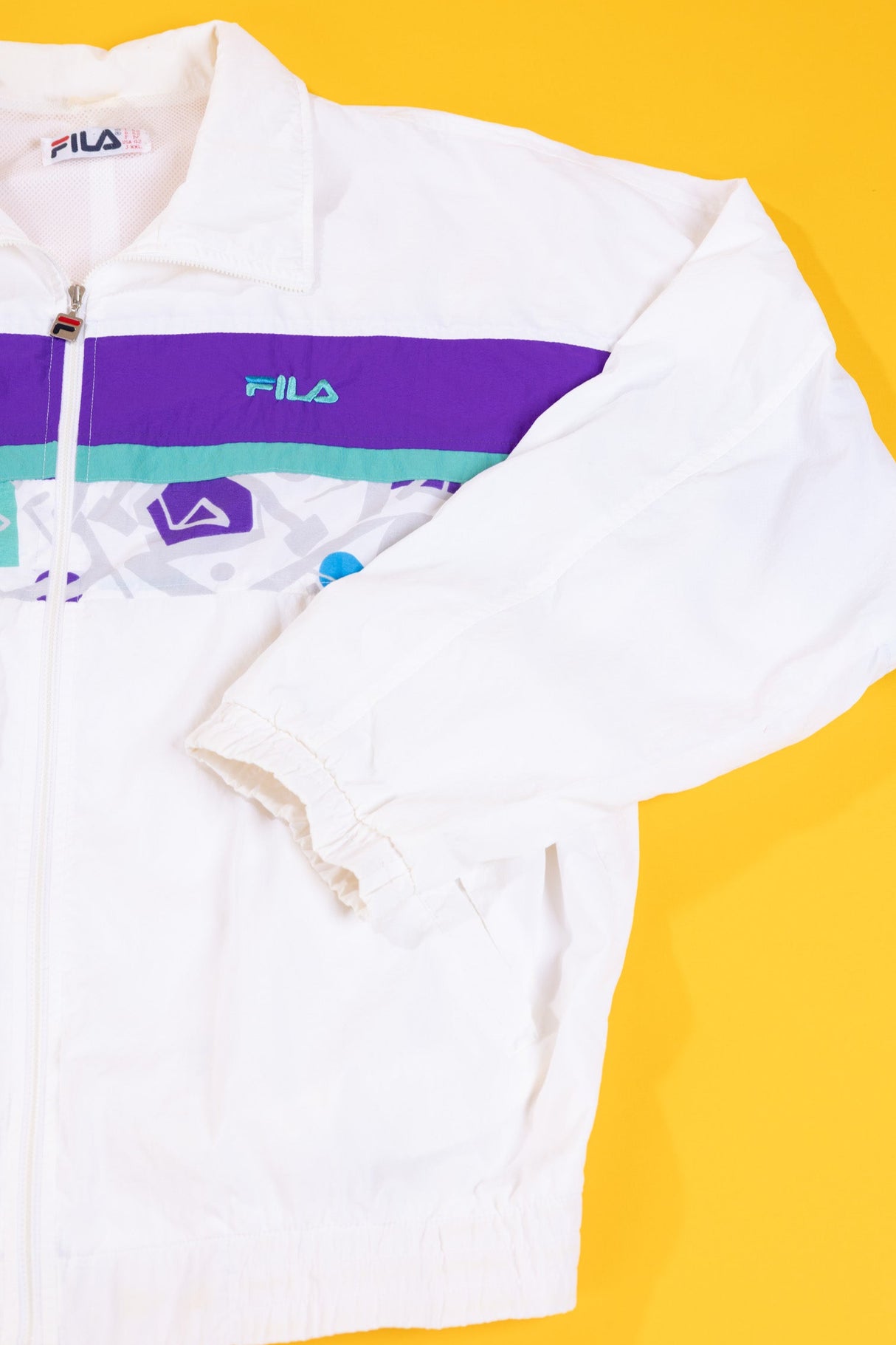 Vintage 90s Fila Floral Windbreaker Jacket