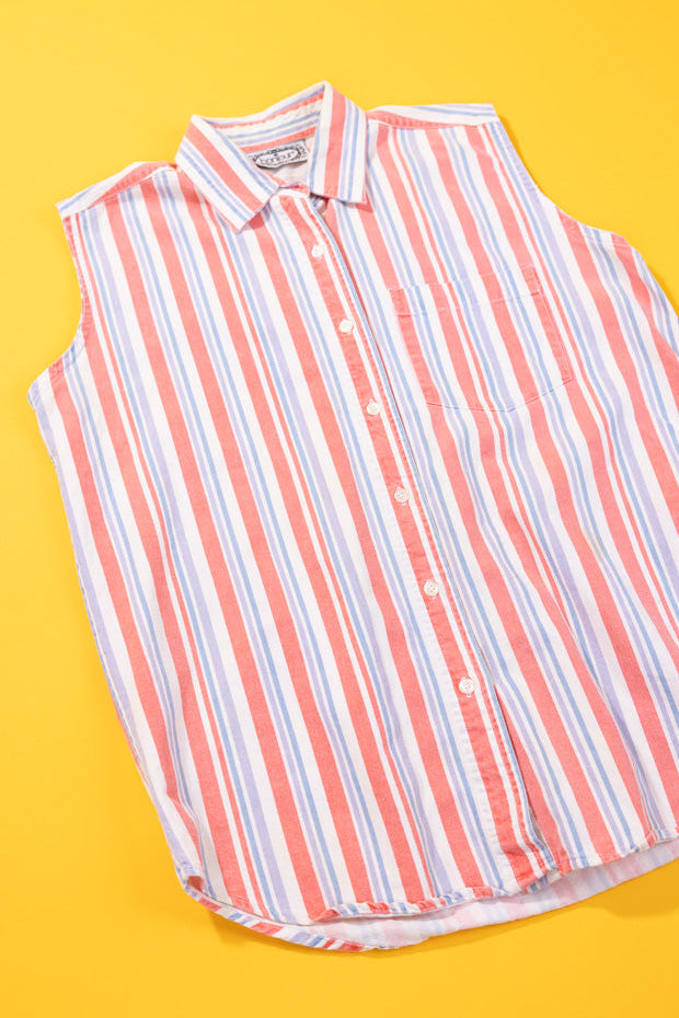 Vintage 90s Bonjour Sleeveless Button Up