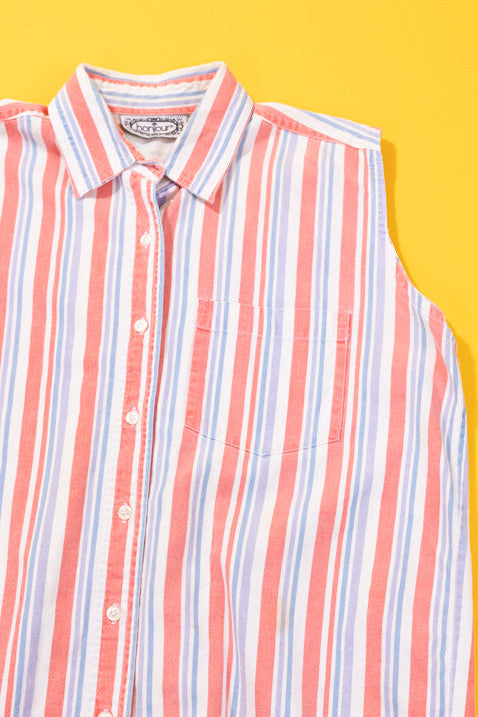 Vintage 90s Bonjour Sleeveless Button Up