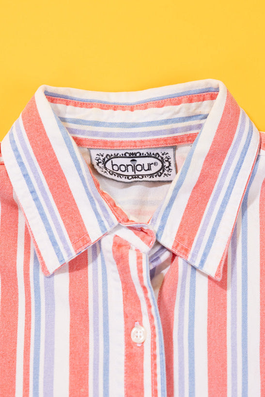 Vintage 90s Bonjour Sleeveless Button Up