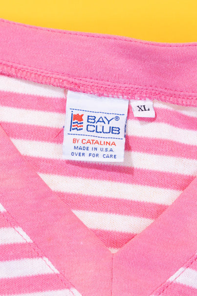 Vintage 90s Bay Club by Catlina V-neck Shirt