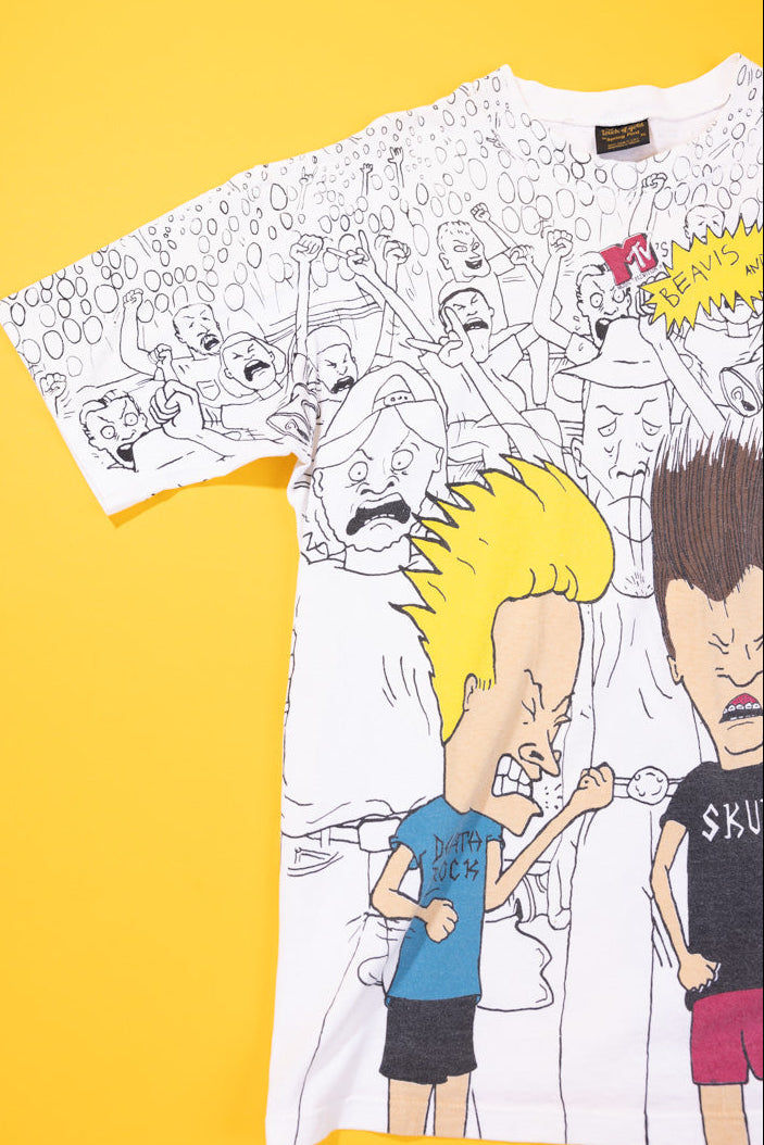 Vintage 1993 MTV Beavis and Butt-head AOP T-shirt