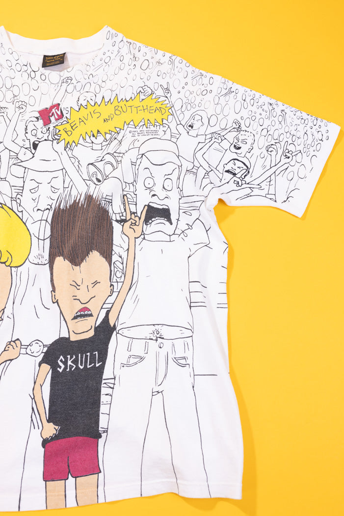 Vintage 1993 MTV Beavis and Butt-head AOP T-shirt