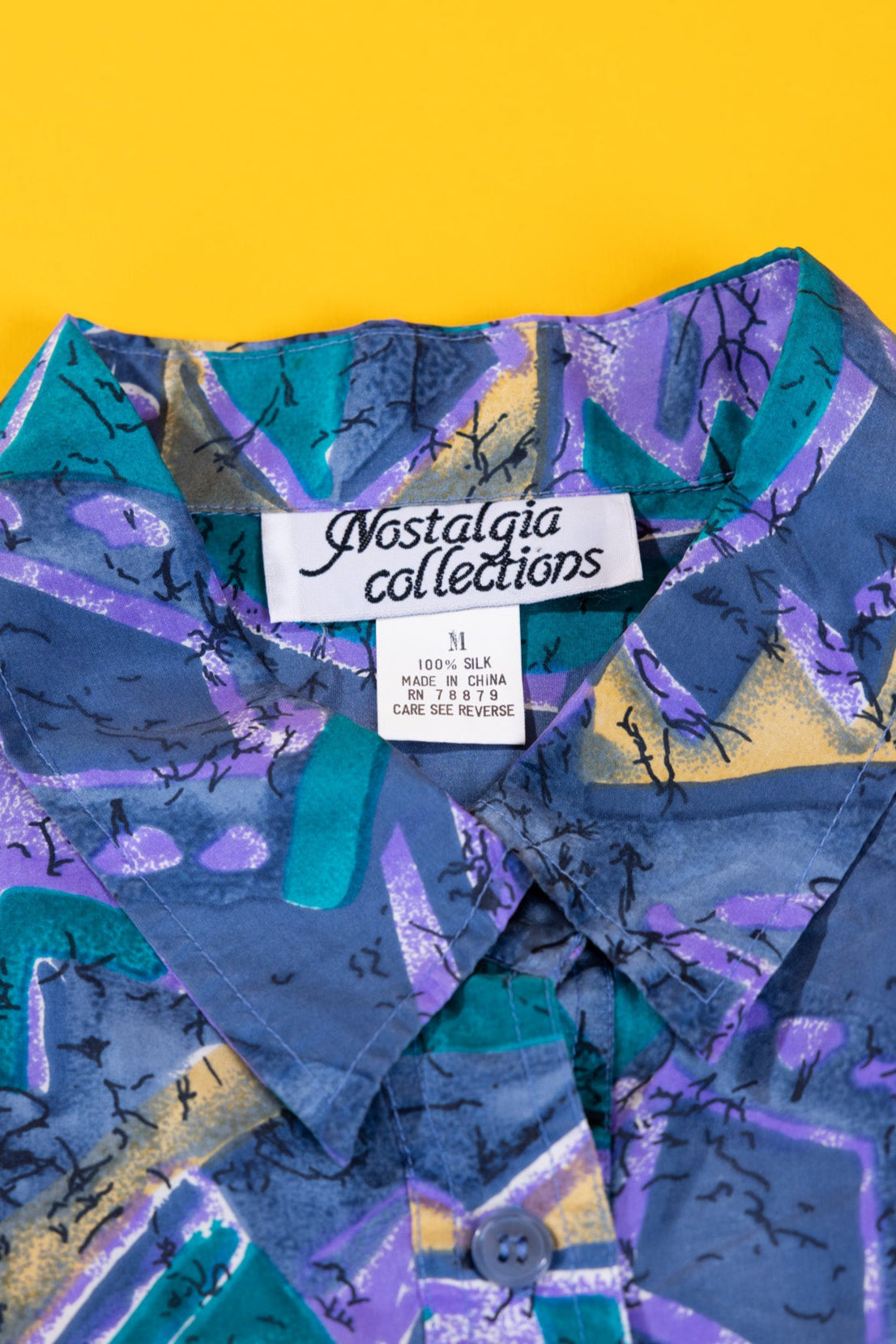 Vintage 80/90s Nostalgia Collections Silk Button Up