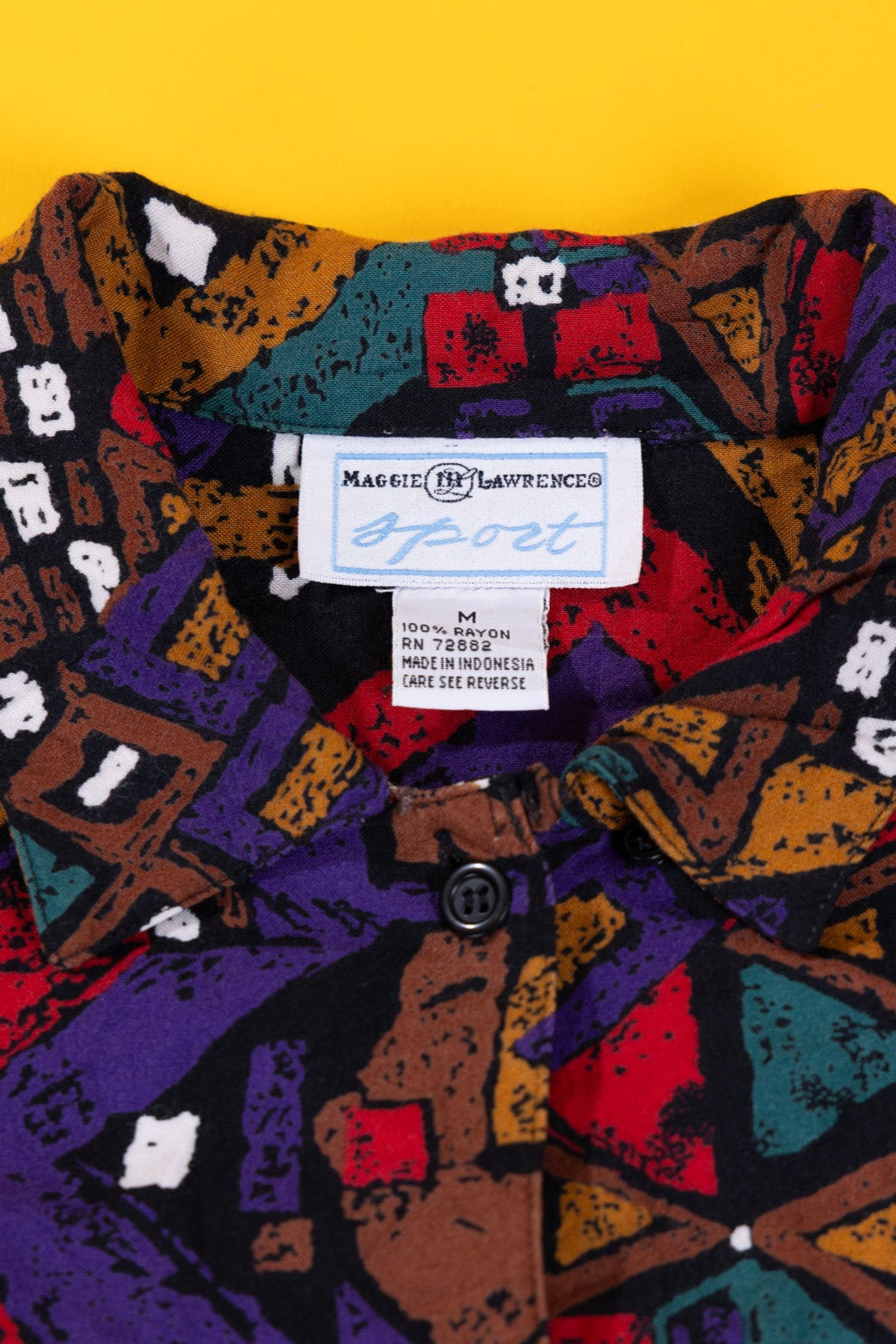 Vintage 90s Maggie Lawrence Sport Crop Button Up