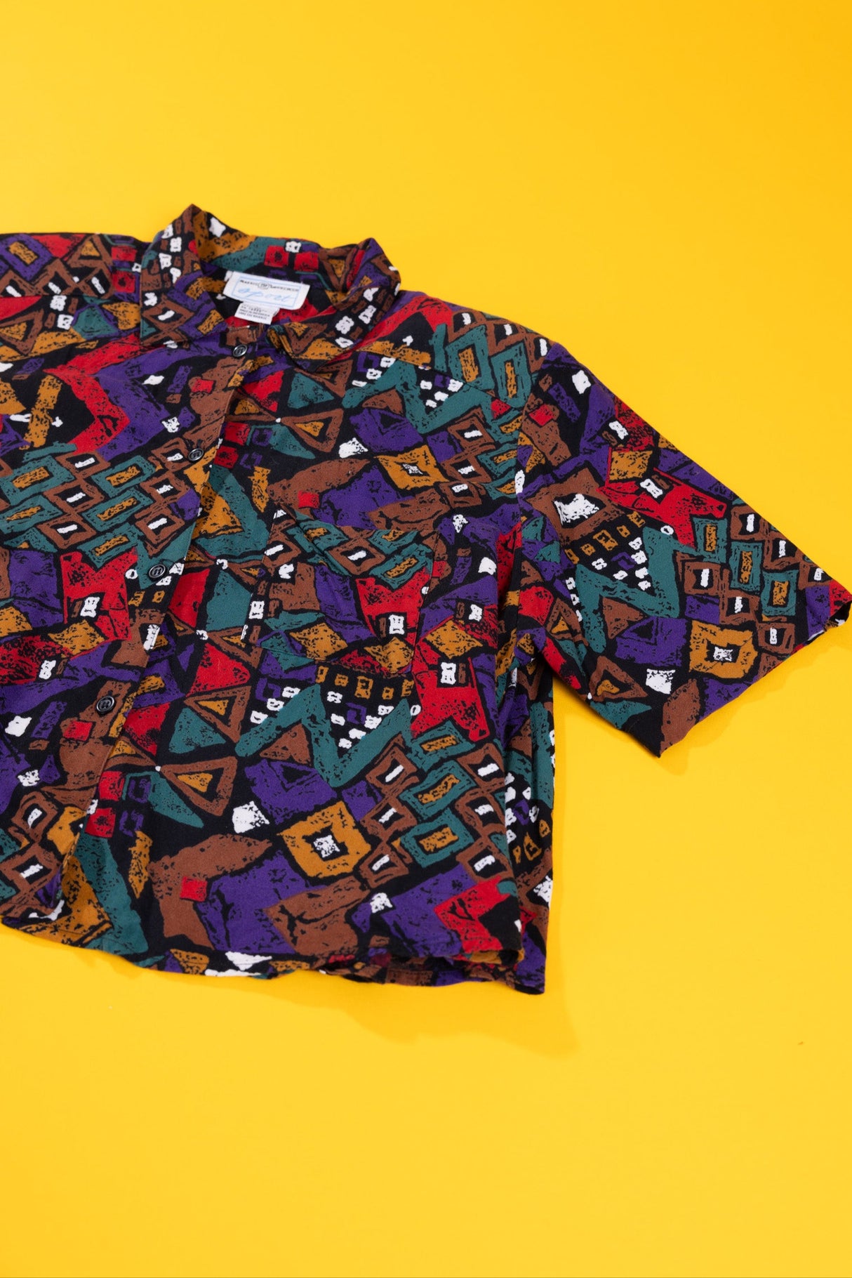 Vintage 90s Maggie Lawrence Sport Crop Button Up