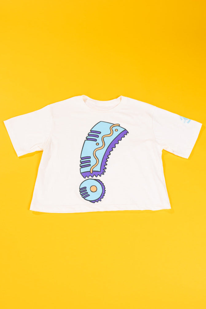 Retro Energy Crop Top (Cream)