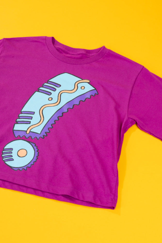 Retro Energy Crop Top (Pink)