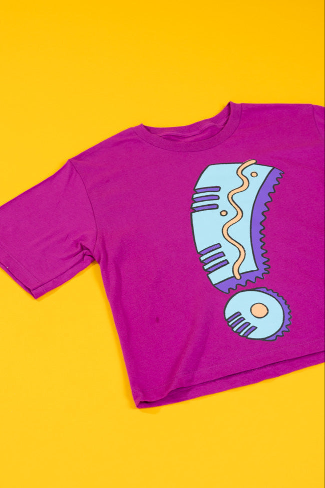 Retro Energy Crop Top (Pink)