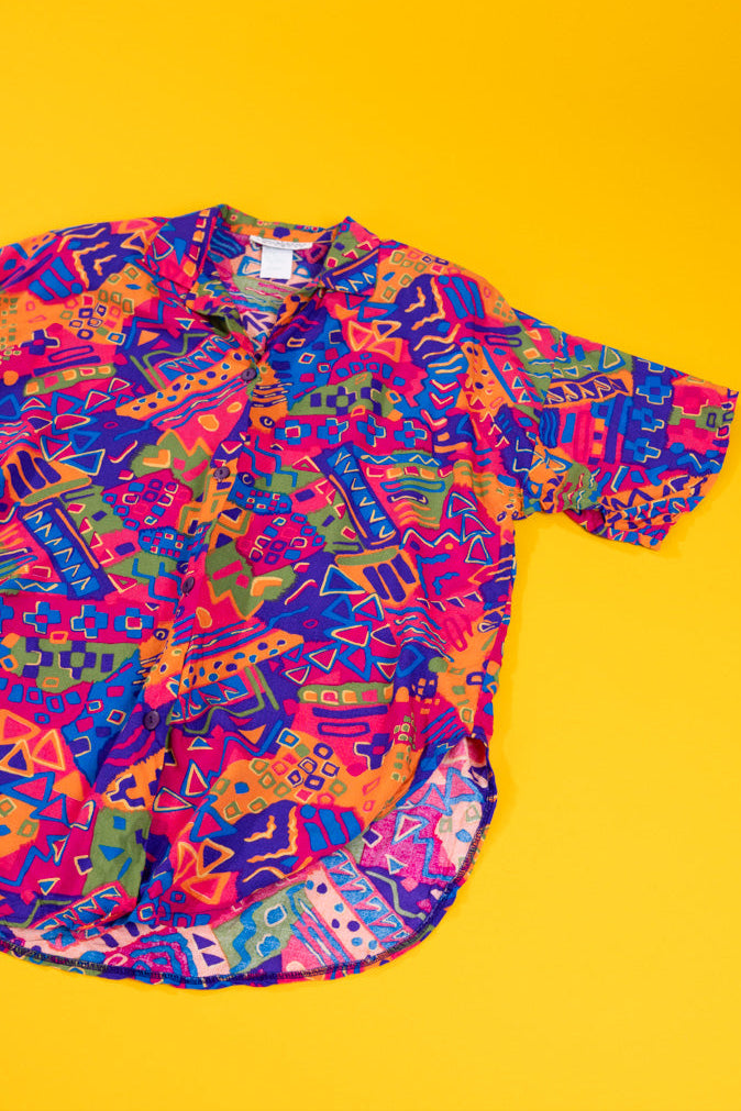 Vintage 90s Oscar De La Renta Button Up