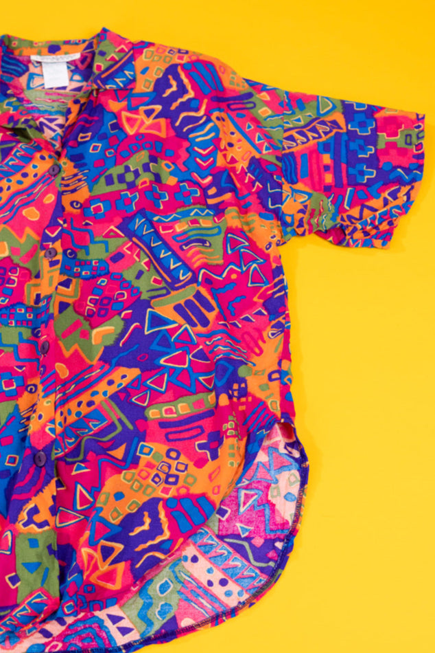 Vintage 90s Oscar De La Renta Button Up