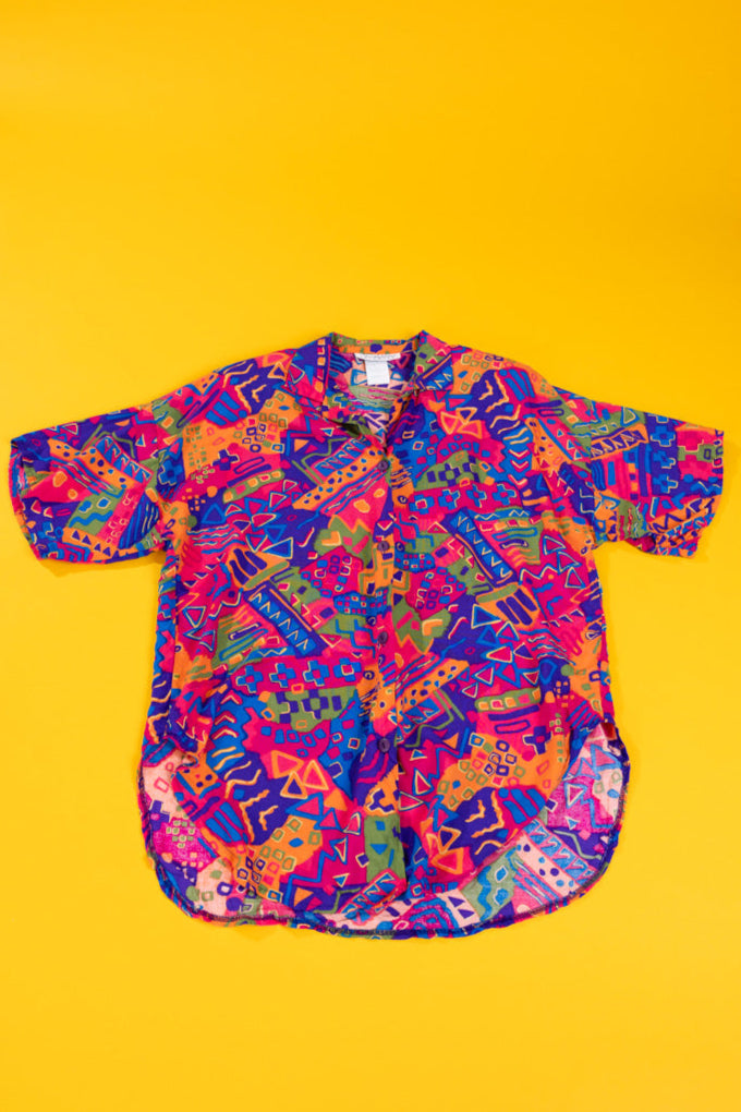 Vintage 90s Oscar De La Renta Button Up