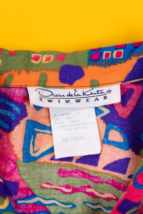 Vintage 90s Oscar De La Renta Button Up