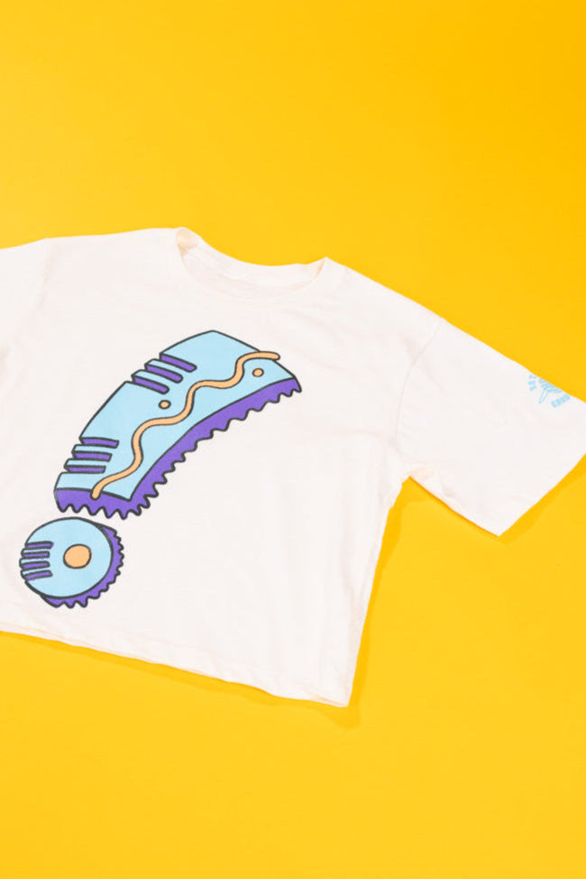 Retro Energy Crop Top (Cream)