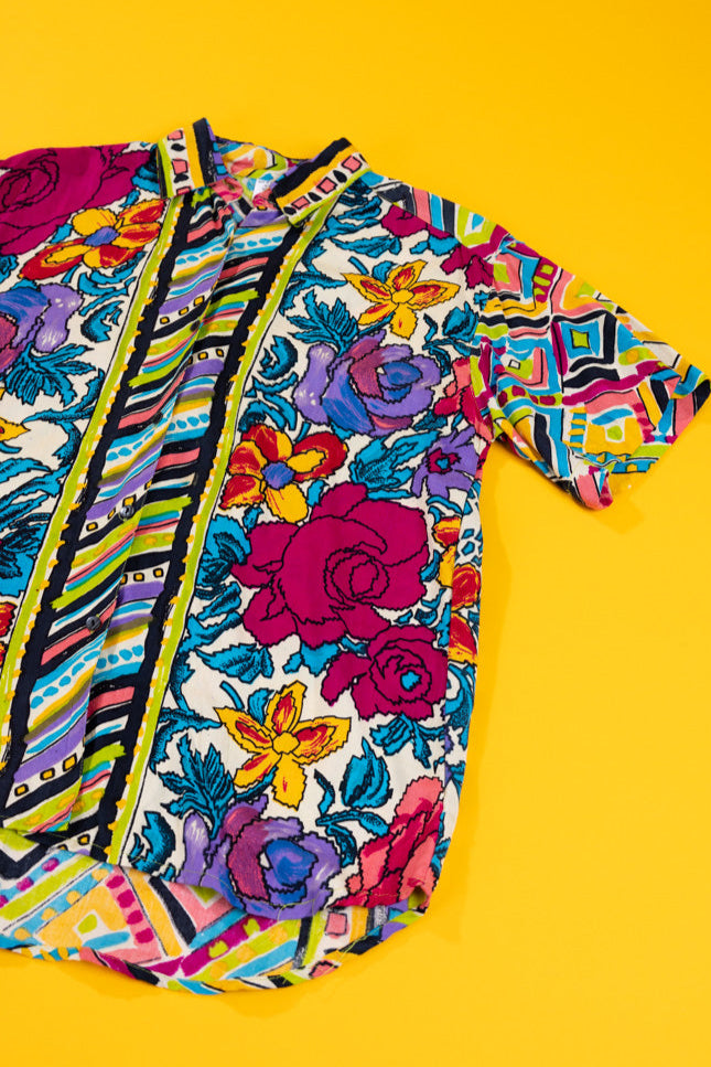 Vintage 80s Retro Button Up