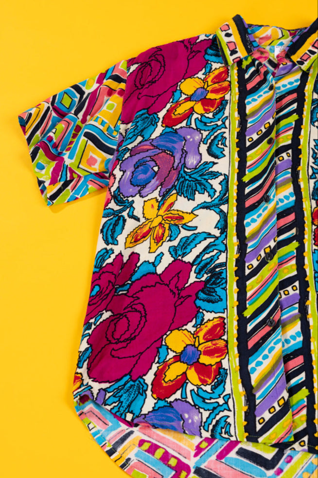 Vintage 80s Retro Button Up