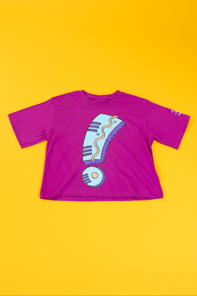 Retro Energy Crop Top (Pink)