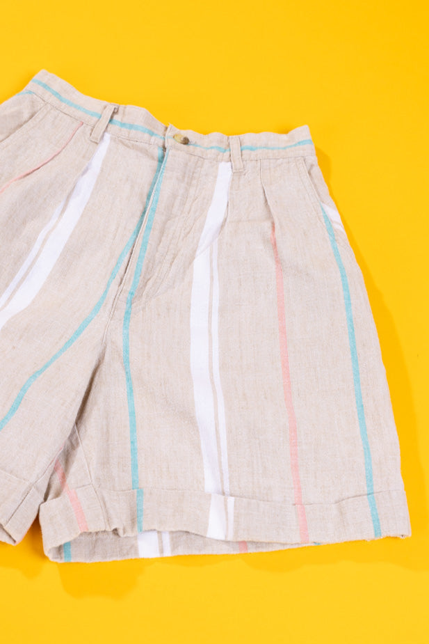 Vintage 90s Cetro Republic Striped Shorts