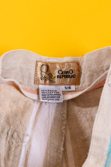 Vintage 90s Cetro Republic Striped Shorts