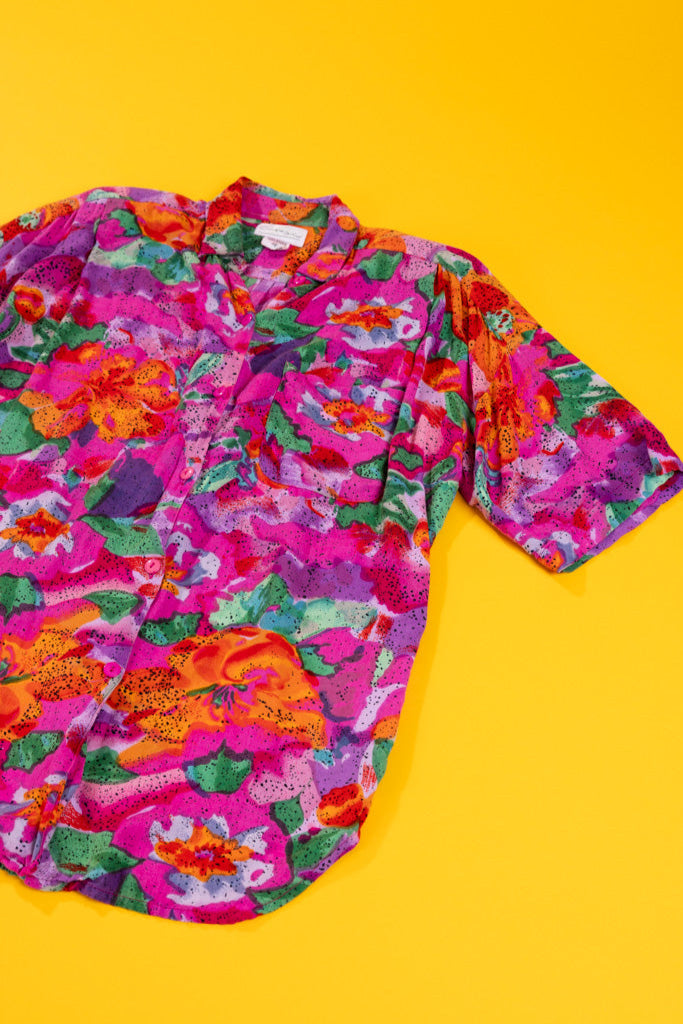 Vintage 80s Capezio Retro Button Up