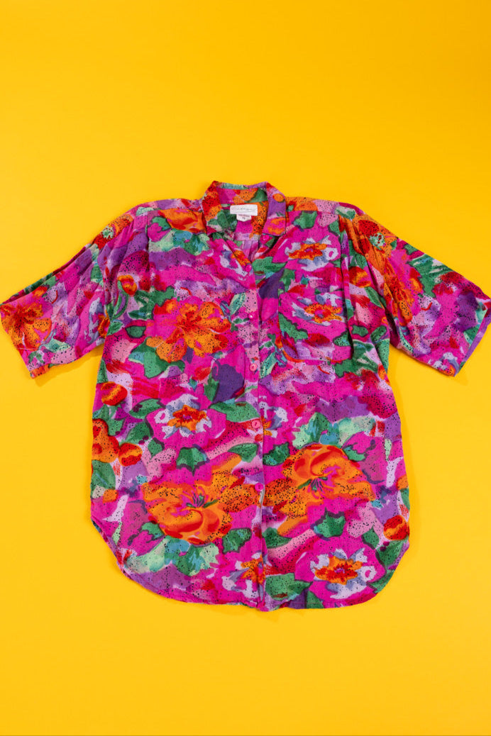 Vintage 80s Capezio Retro Button Up
