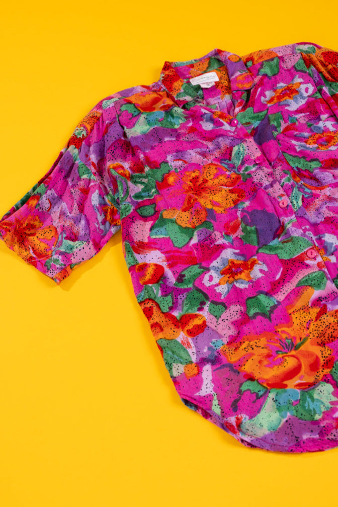 Vintage 80s Capezio Retro Button Up