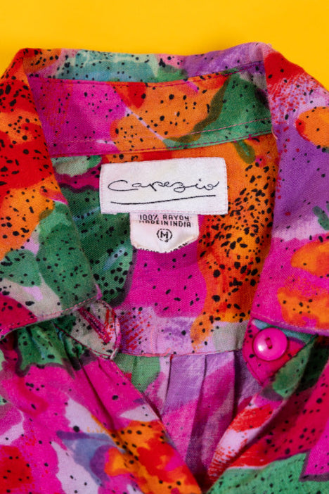 Vintage 80s Capezio Retro Button Up