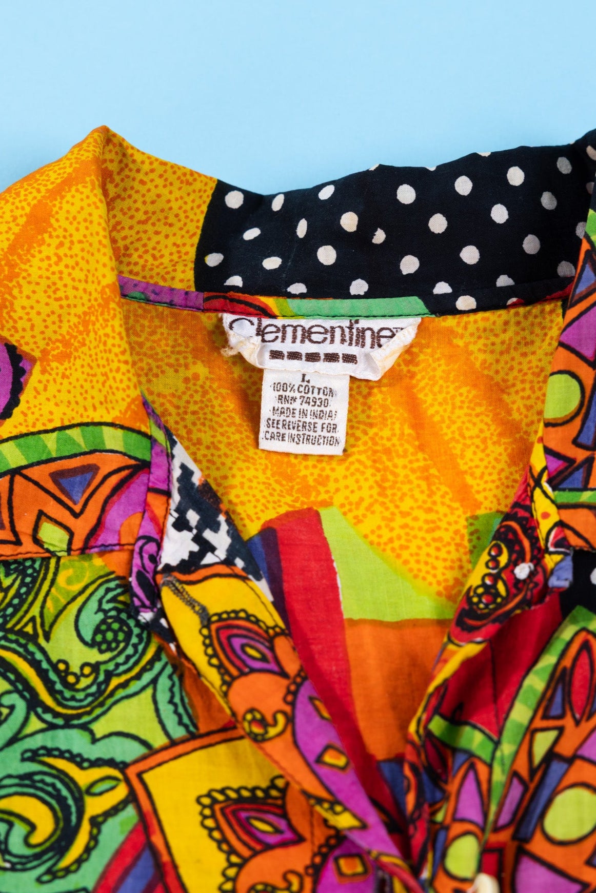 Vintage 80s Clementine Button Up