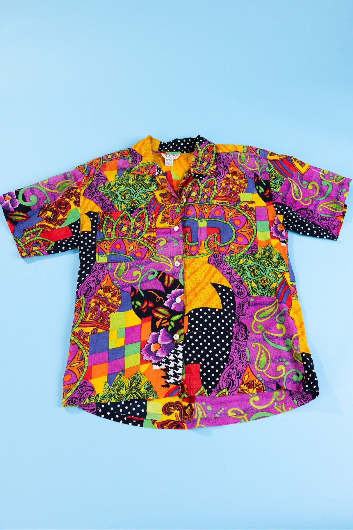 Vintage 80s Clementine Button Up