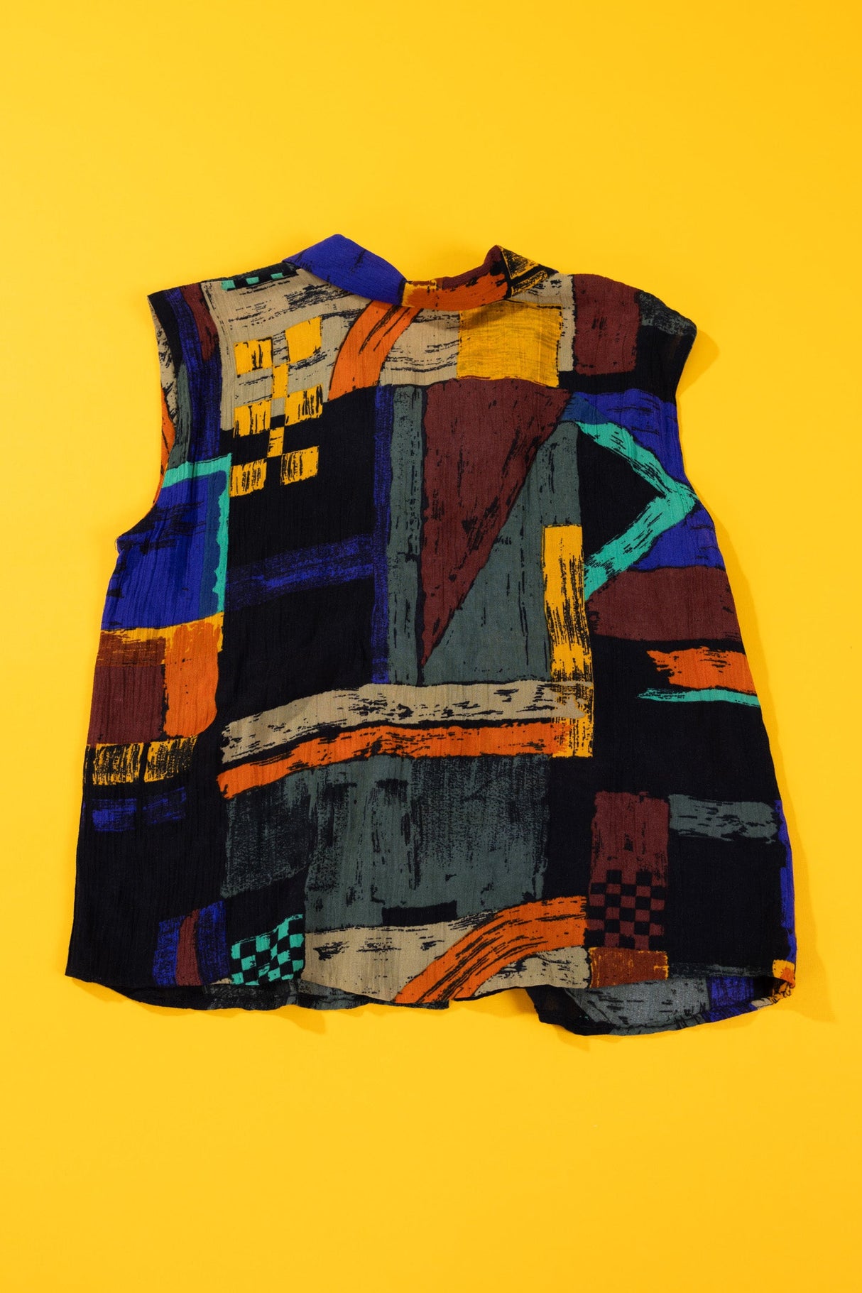 Vintage 90s Sleeveless Button Up