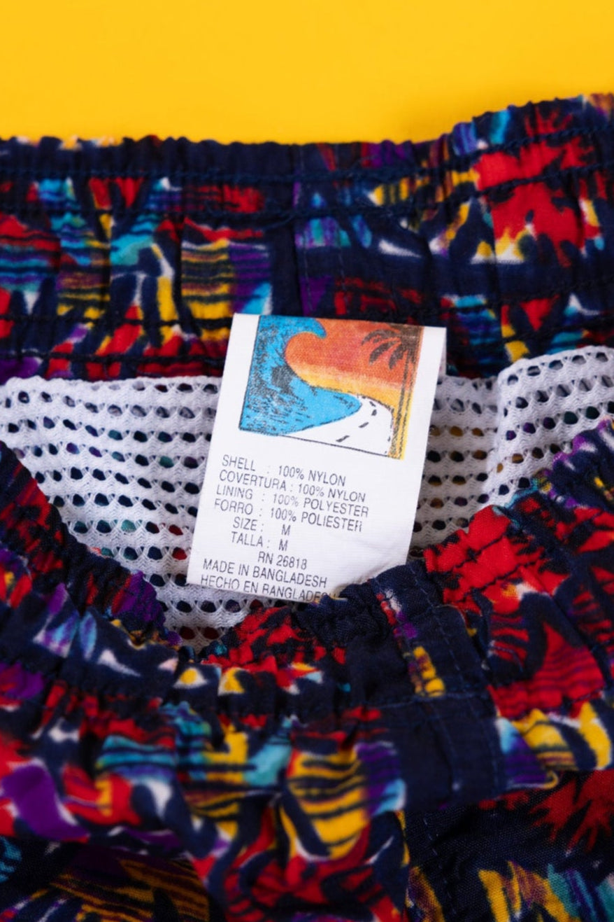 Vintage 90s Sunset Swim Shorts