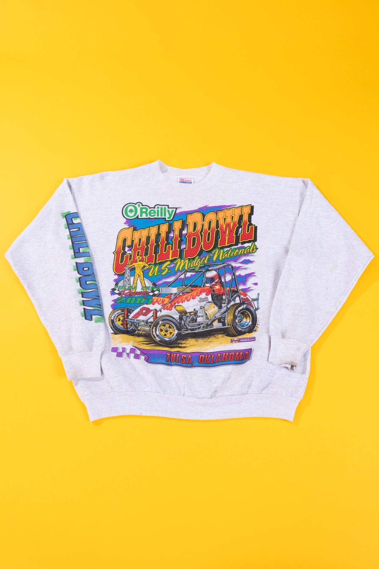 Vintage 2001 O'Reilly Chili Bowl U.S Midget Nationals Crewneck