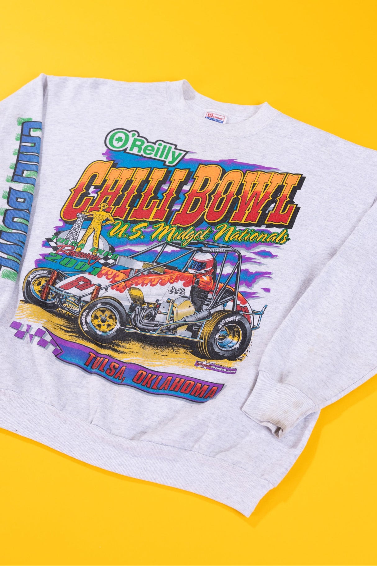 Vintage 2001 O'Reilly Chili Bowl U.S Midget Nationals Crewneck