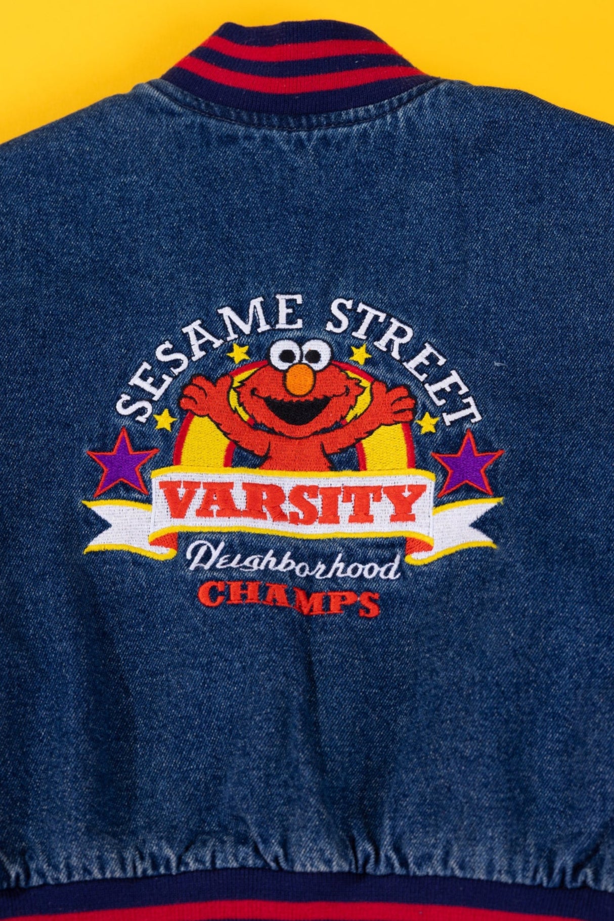 Vintage 90s Sesame Street Elmo MVP Varsity Jacket (Kids - 3T)