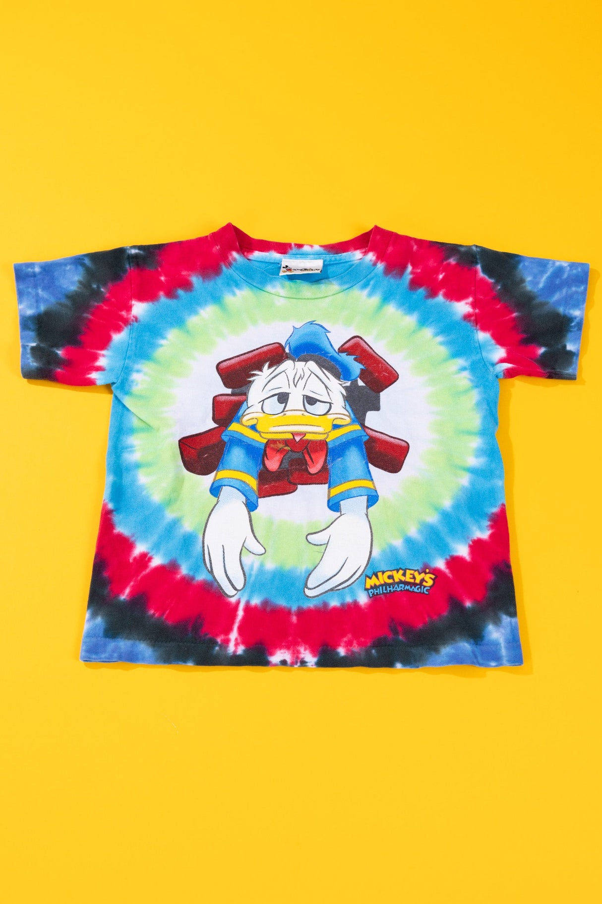 Vintage 90s Mickey's Philharmagic Donald Duck Tie-dye T-shirt (Youth M/L)